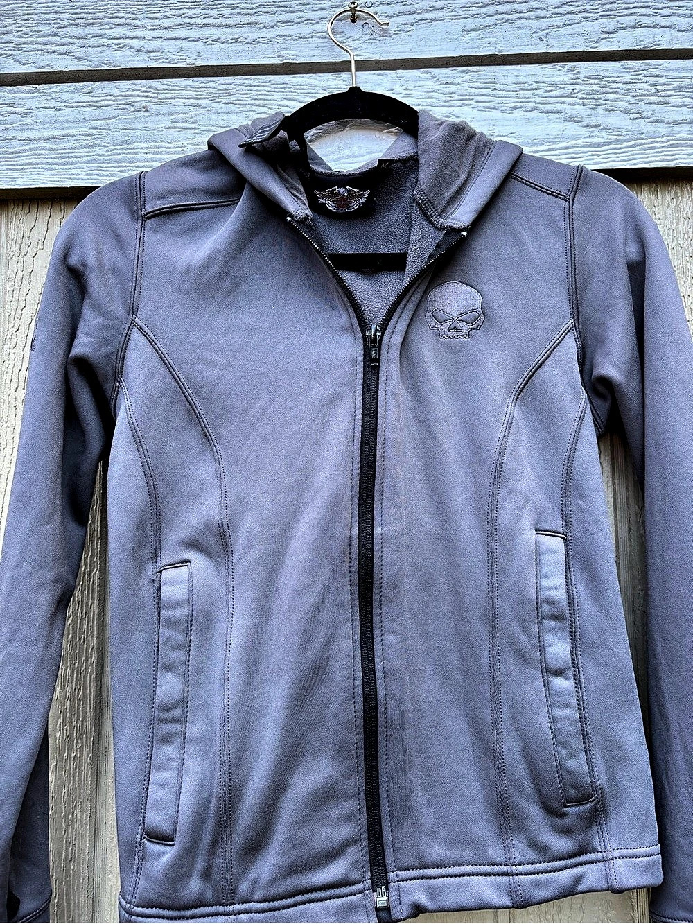Harley-Davidson Women's Zip Front Jacket in gray